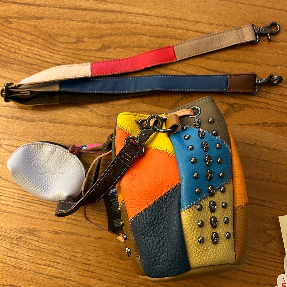 Ameri Leather Barrel Purse